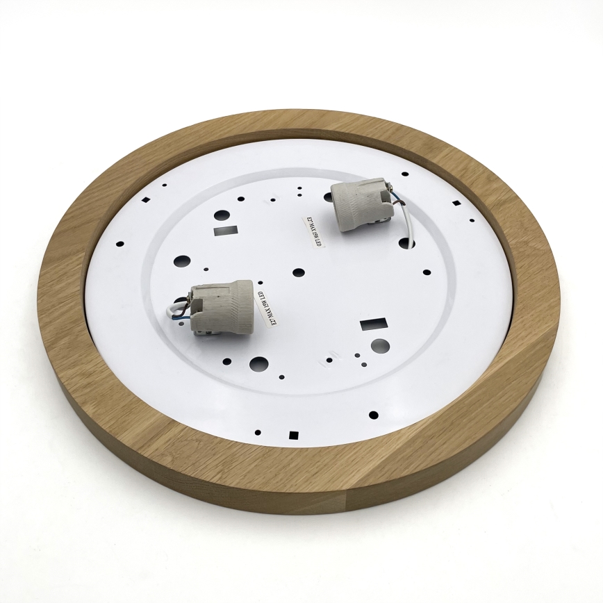 Brilagi - LED Kattovalo BELLADONNA 2xE27/15W/230V halkaisija 40 cm kerma/tammi