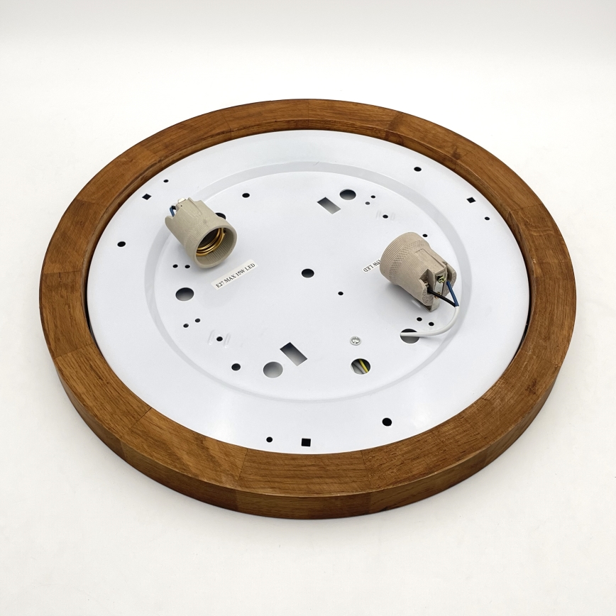 Brilagi - LED Kattovalo BELLADONNA 2xE27/15W/230V halkaisija 40 cm valkoinen/tammi kirsikka