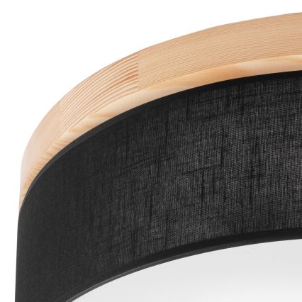 Brilagi - LED Kattovalo BELLADONNA 3xE27/15W/230V d. 50 cm musta/mänty