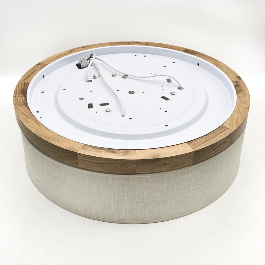 Brilagi - LED Kattovalo BELLADONNA 3xE27/15W/230V halkaisija 50 cm kerma/tammi