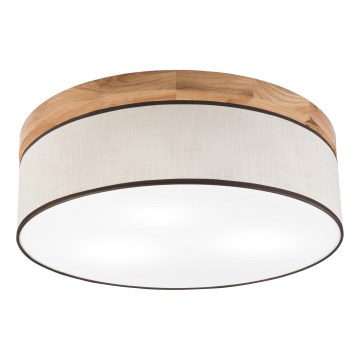 Brilagi - LED Kattovalo BELLADONNA 3xE27/15W/230V halkaisija 50 cm kerma/tammi