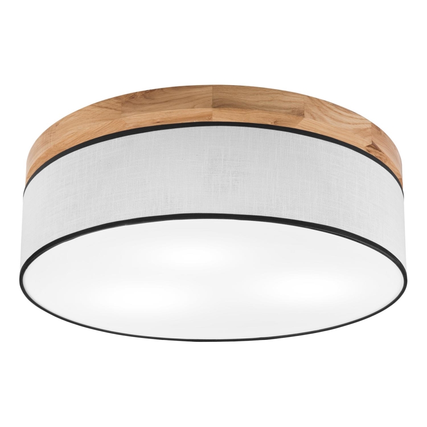 Brilagi - LED Kattovalo BELLADONNA 3xE27/15W/230V halkaisija 50 cm valkoinen/tammi