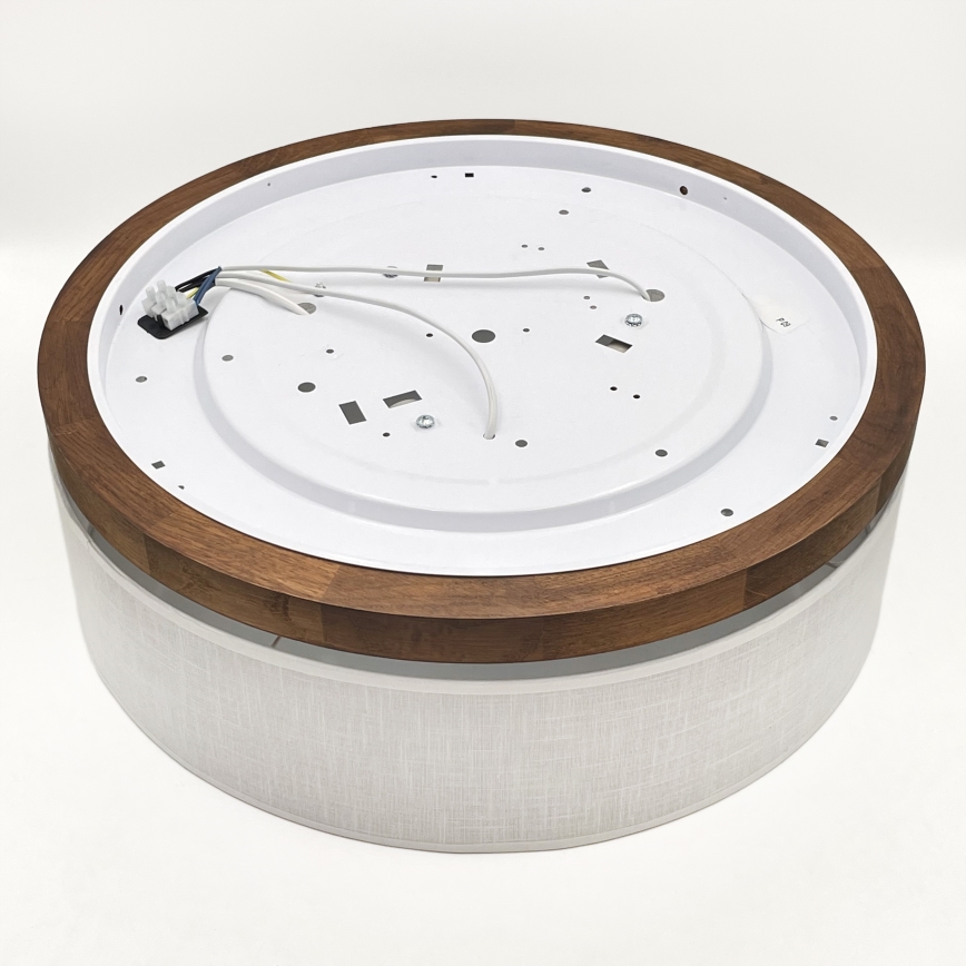 Brilagi - LED Kattovalo BELLADONNA 3xE27/15W/230V halkaisija 50 cm valkoinen/tammi kirsikka