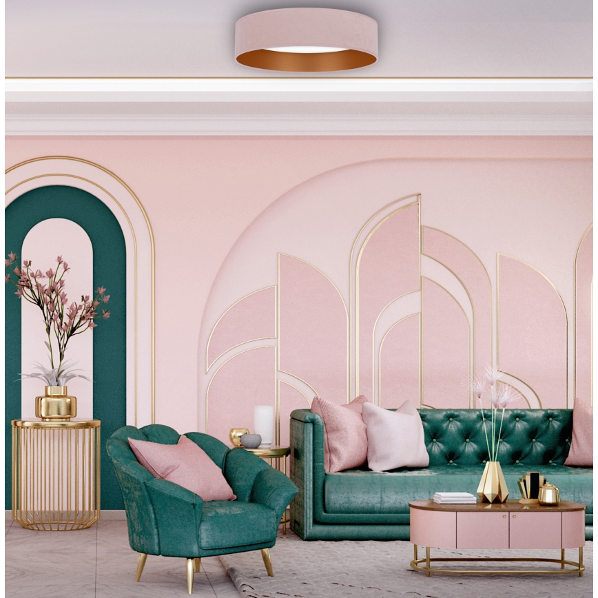 Brilagi - LED-kattovalo VELVET LED/24W/230V halk 40 cm 3000/4000/6400K pinkki/kulta