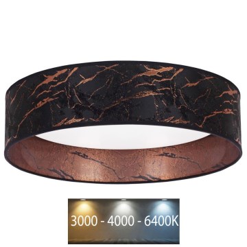 Brilagi - LED-kattovalo VELVET LED/24W/230V halk 40 cm 3000/4000/6400K musta/kupari