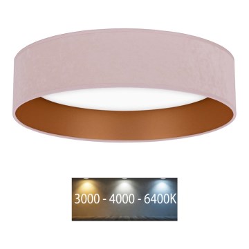 Brilagi - LED-kattovalo VELVET LED/24W/230V halk 40 cm 3000/4000/6400K pinkki/kulta