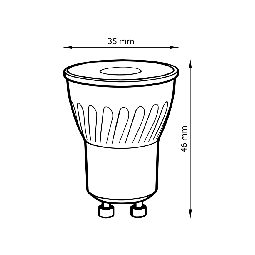 BRILAGI - LED-keramiikkapolttimo GU10-MR11/5W/230V 3000K valkoinen