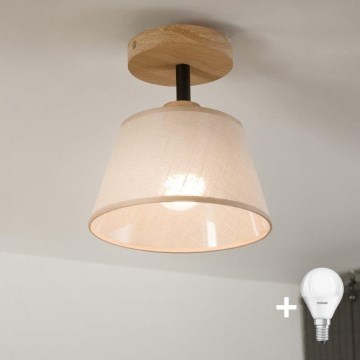 Brilagi - LED  Kiinteä kattokruunu ANTHONY 1xE14/60W/230V tammi/beige