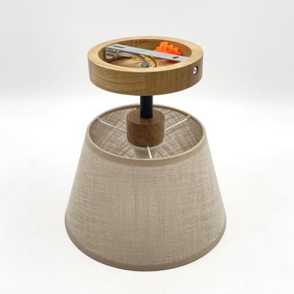 Brilagi - LED  Kiinteä kattokruunu ANTHONY 1xE14/60W/230V tammi/beige