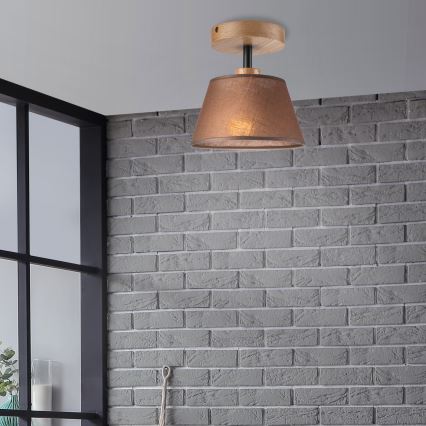 Brilagi - LED  Kiinteä kattokruunu ANTHONY 1xE14/60W/230V tammi/ruskea