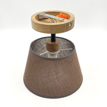 Brilagi - LED  Kiinteä kattokruunu ANTHONY 1xE14/60W/230V tammi/ruskea