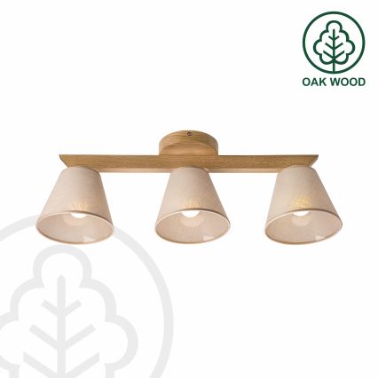 Brilagi - LED  Kiinteä kattokruunu ANTHONY 3xE14/40W/230V tammi/beige