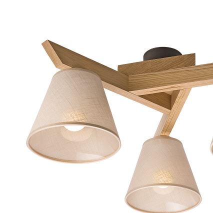 Brilagi - LED  Kiinteä kattokruunu ANTHONY 3xE14/40W/230V tammi/beige