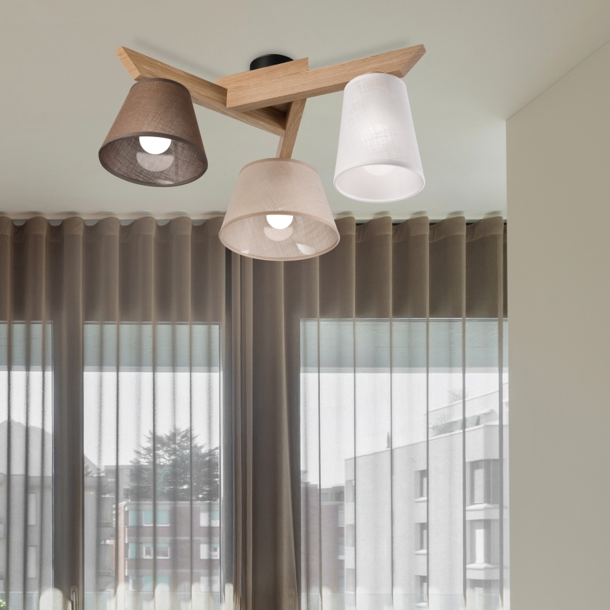 Brilagi - LED  Kiinteä kattokruunu ANTHONY 3xE14/40W/230V tammi