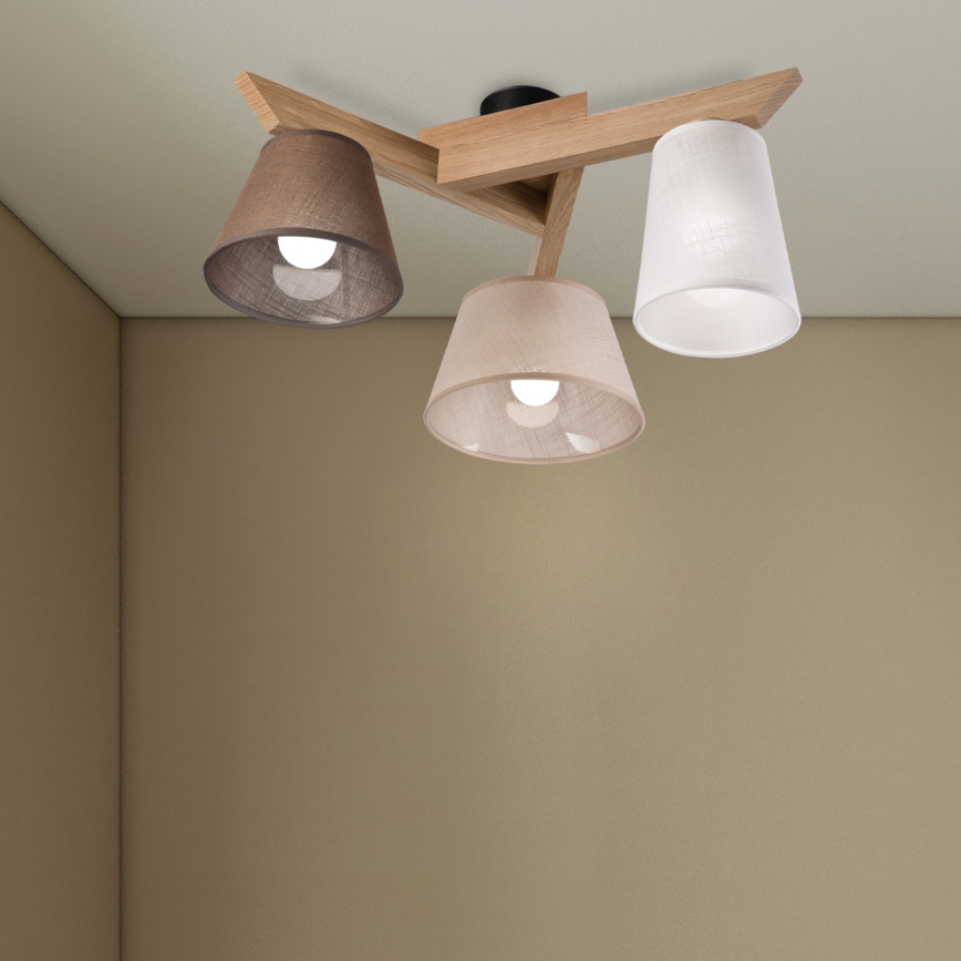 Brilagi - LED  Kiinteä kattokruunu ANTHONY 3xE14/40W/230V tammi