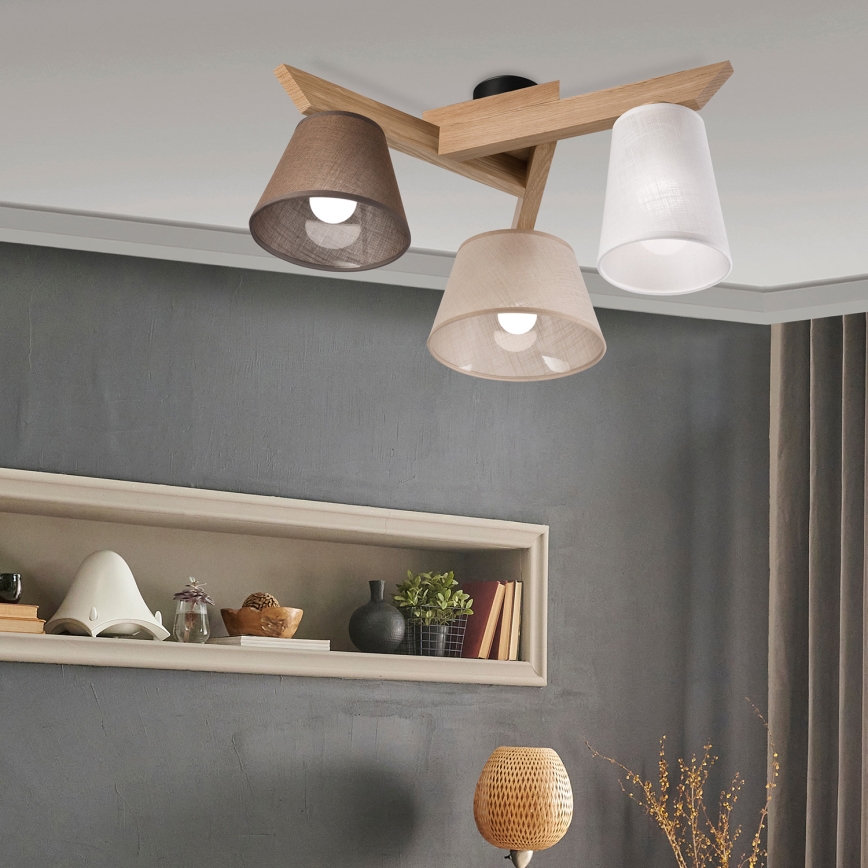 Brilagi - LED  Kiinteä kattokruunu ANTHONY 3xE14/40W/230V tammi