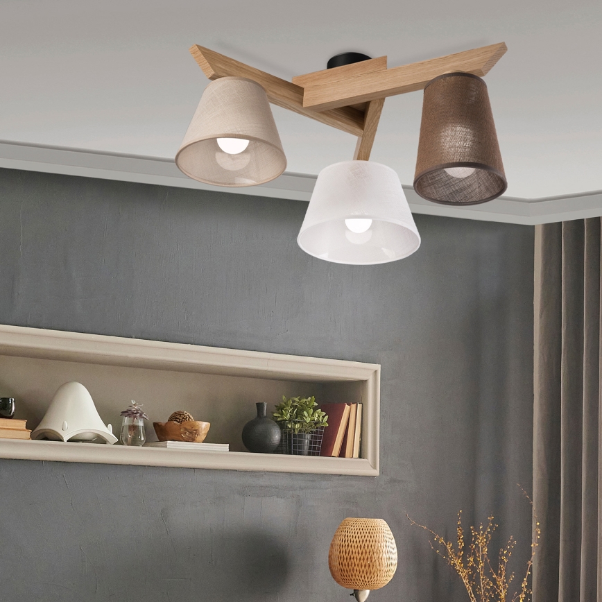 Brilagi - LED  Kiinteä kattokruunu ANTHONY 3xE14/40W/230V tammi