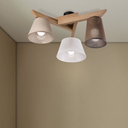 Brilagi - LED  Kiinteä kattokruunu ANTHONY 3xE14/40W/230V tammi