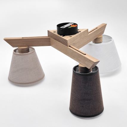 Brilagi - LED  Kiinteä kattokruunu ANTHONY 3xE14/40W/230V tammi