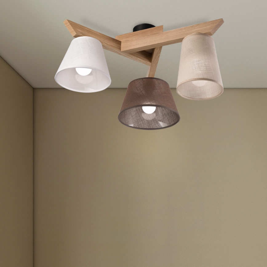 Brilagi - LED  Kiinteä kattokruunu ANTHONY 3xE14/40W/230V tammi