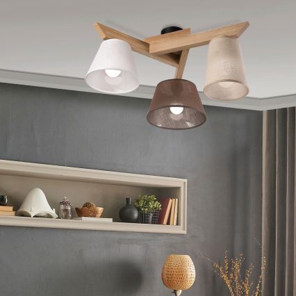 Brilagi - LED  Kiinteä kattokruunu ANTHONY 3xE14/40W/230V tammi