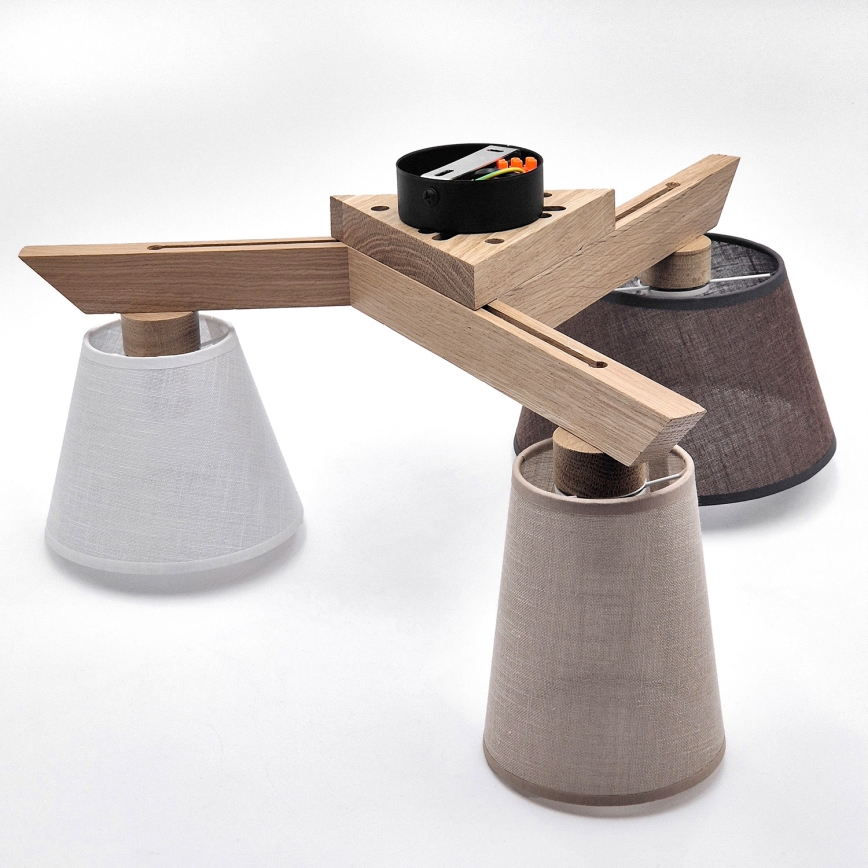 Brilagi - LED  Kiinteä kattokruunu ANTHONY 3xE14/40W/230V tammi