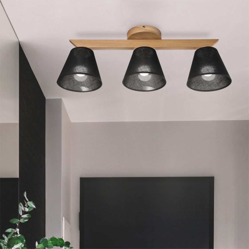 Brilagi - LED  Kiinteä kattokruunu ANTHONY 3xE14/40W/230V tammi/musta