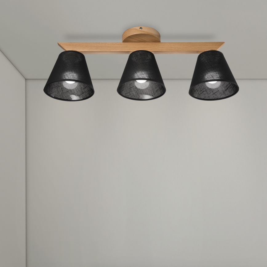 Brilagi - LED  Kiinteä kattokruunu ANTHONY 3xE14/40W/230V tammi/musta