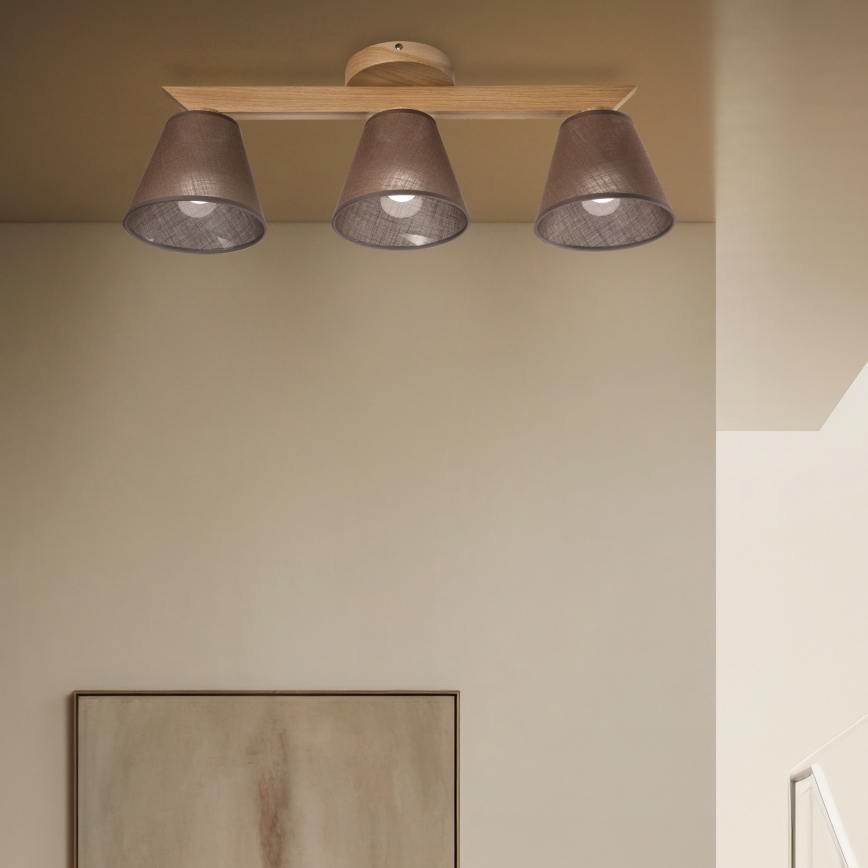 Brilagi - LED  Kiinteä kattokruunu ANTHONY 3xE14/40W/230V tammi/ruskea