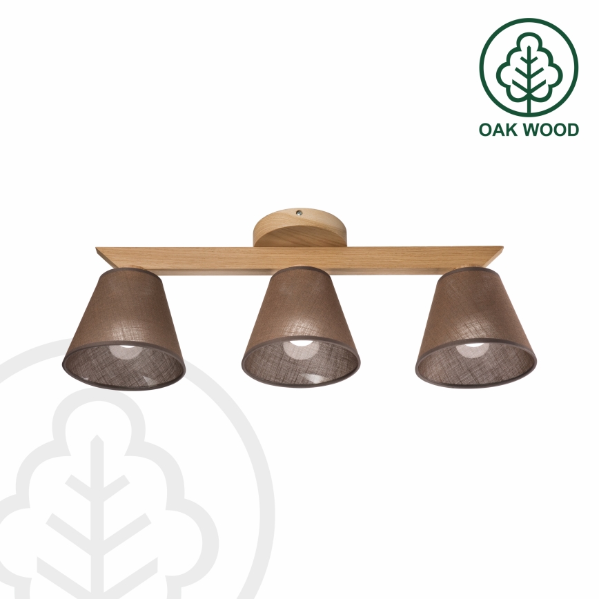 Brilagi - LED  Kiinteä kattokruunu ANTHONY 3xE14/40W/230V tammi/ruskea