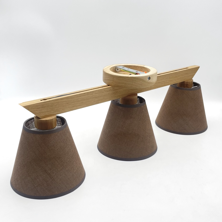 Brilagi - LED  Kiinteä kattokruunu ANTHONY 3xE14/40W/230V tammi/ruskea