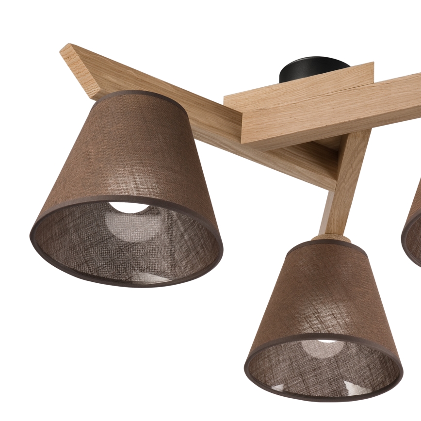 Brilagi - LED  Kiinteä kattokruunu ANTHONY 3xE14/40W/230V tammi/ruskea