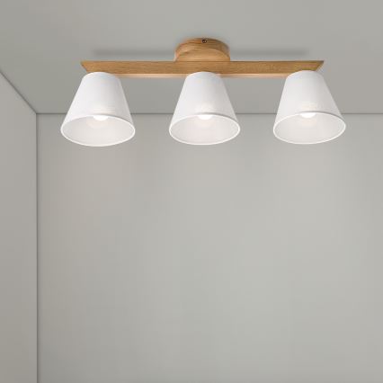 Brilagi - LED  Kiinteä kattokruunu ANTHONY 3xE14/40W/230V tammi/valkoinen