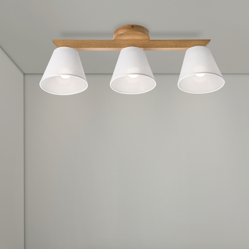 Brilagi - LED  Kiinteä kattokruunu ANTHONY 3xE14/40W/230V tammi/valkoinen