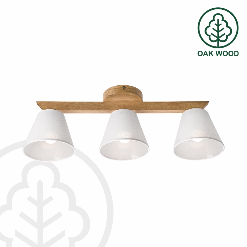 Brilagi - LED  Kiinteä kattokruunu ANTHONY 3xE14/40W/230V tammi/valkoinen