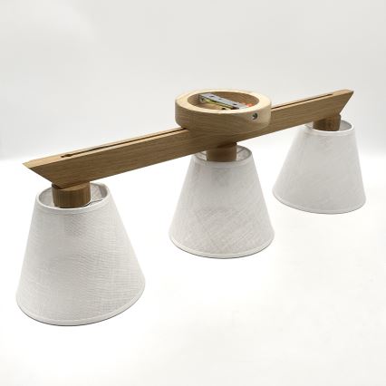 Brilagi - LED  Kiinteä kattokruunu ANTHONY 3xE14/40W/230V tammi/valkoinen