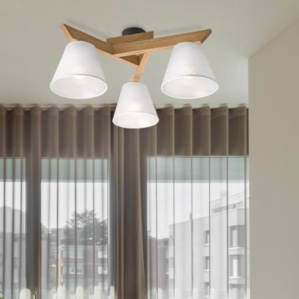 Brilagi - LED  Kiinteä kattokruunu ANTHONY 3xE14/40W/230V tammi/valkoinen