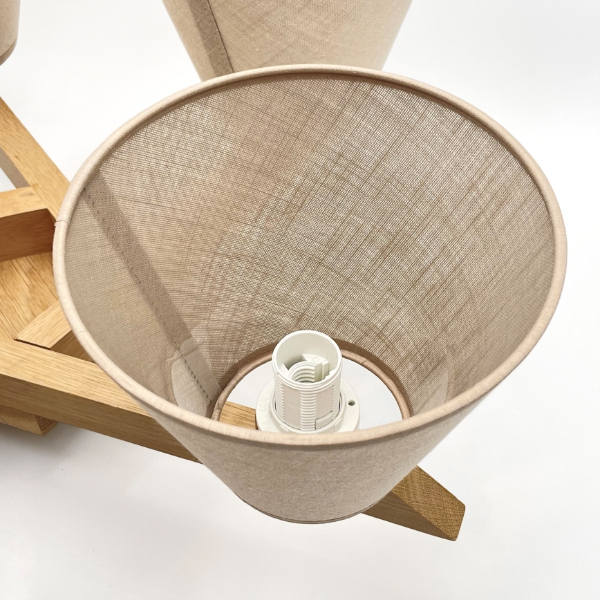 Brilagi - LED  Kiinteä kattokruunu ANTHONY 5xE14/40W/230V tammi/beige