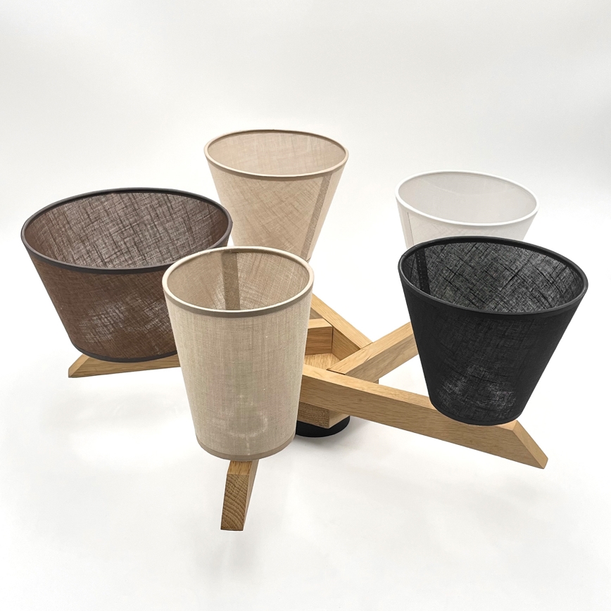 Brilagi - LED  Kiinteä kattokruunu ANTHONY 5xE14/40W/230V tammi