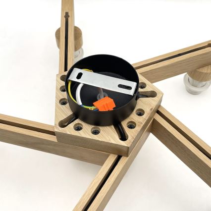 Brilagi - LED  Kiinteä kattokruunu ANTHONY 5xE14/40W/230V tammi/musta