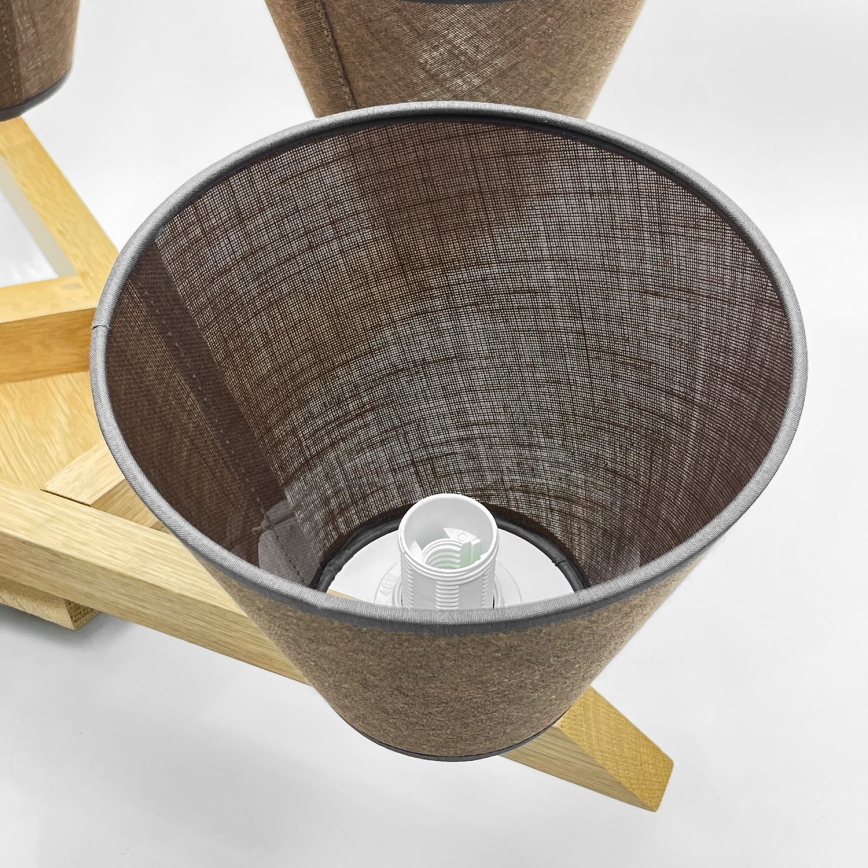 Brilagi - LED  Kiinteä kattokruunu ANTHONY 5xE14/40W/230V tammi/ruskea