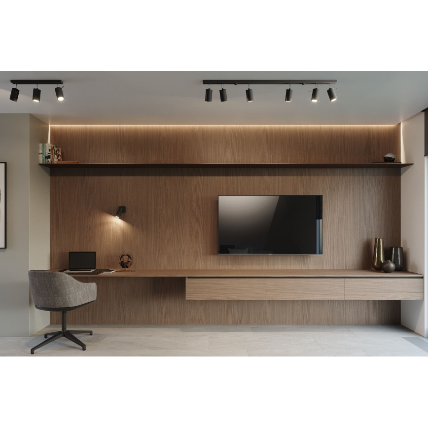 Brilagi -  LED-kohdevalaisin ASMUS 3xGU10/7W/230V musta