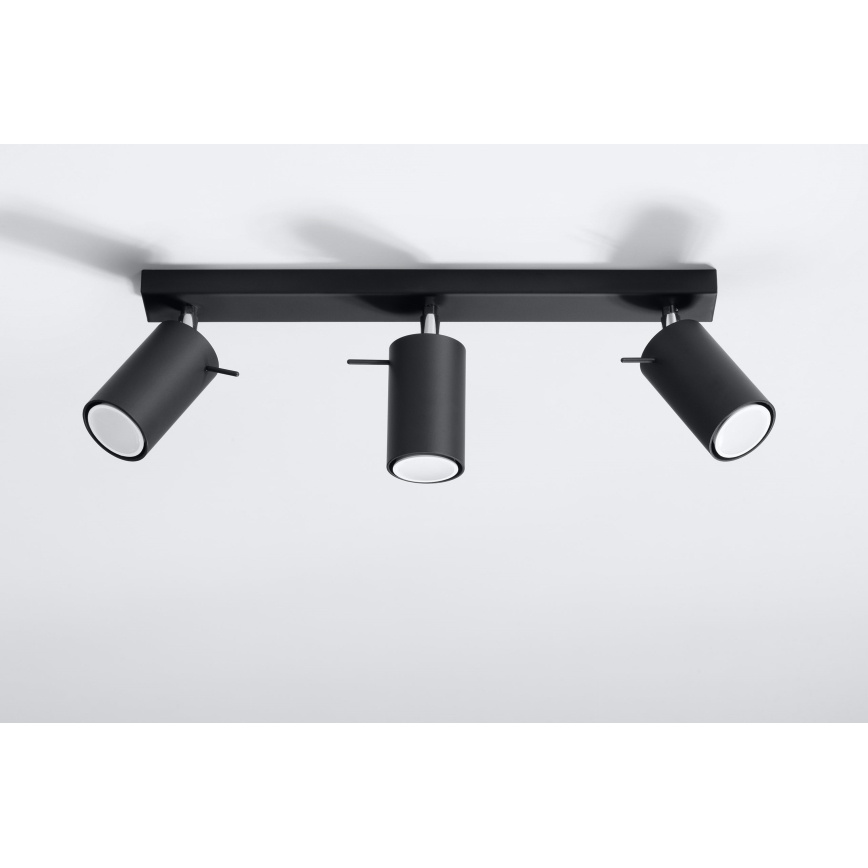 Brilagi -  LED-kohdevalaisin ASMUS 3xGU10/7W/230V musta