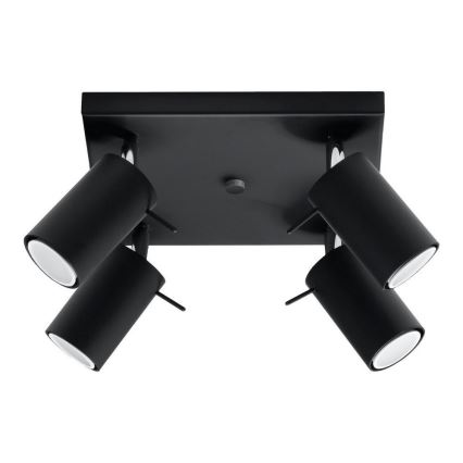 Brilagi -  LED-kohdevalaisin ASMUS 4xGU10/7W/230V musta