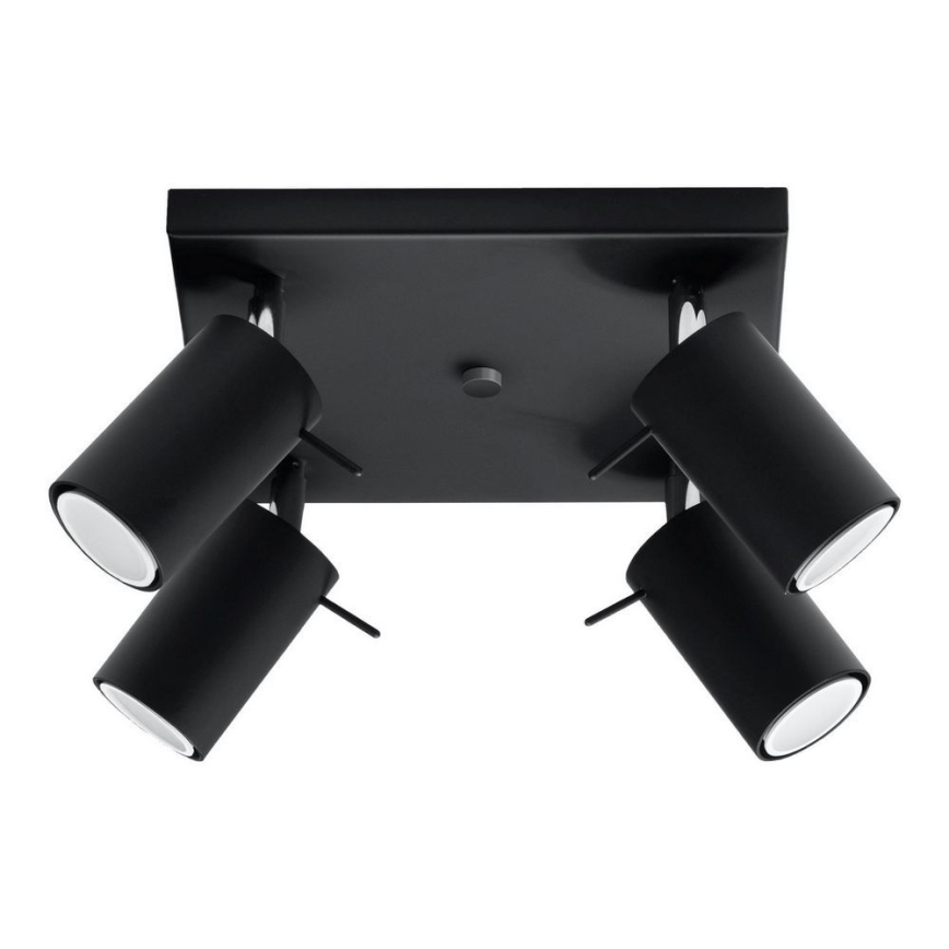 Brilagi -  LED-kohdevalaisin ASMUS 4xGU10/7W/230V musta