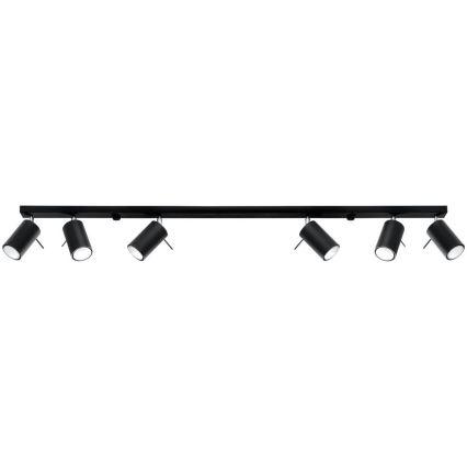Brilagi -  LED-kohdevalaisin ASMUS 6xGU10/7W/230V musta