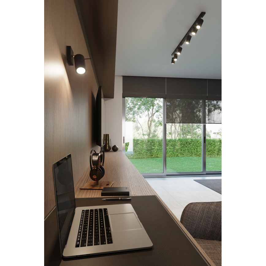 Brilagi -  LED-kohdevalaisin ASMUS 6xGU10/7W/230V musta