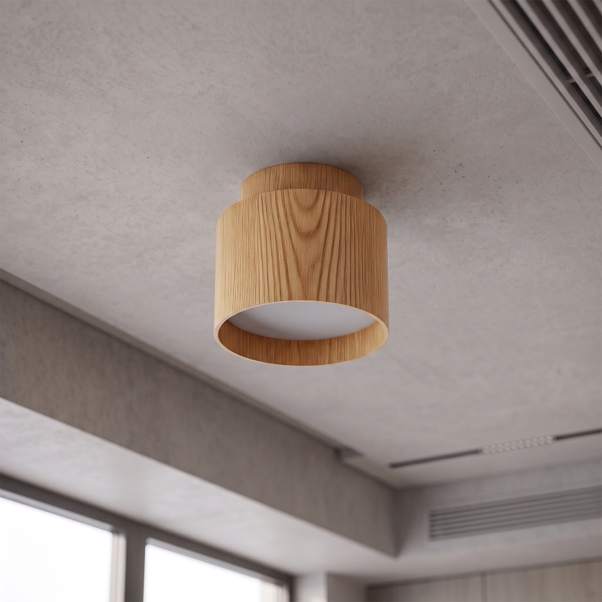 BRILAGI - LED-kohdevalaisin BACKLIT 1xGX53/15W/230V + LED/3W halkaisija 8 cm tammi-dekori