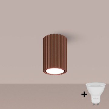 Brilagi - LED-kohdevalaisin CRESTO 1xGU10/10W/230V 10 cm ruskea