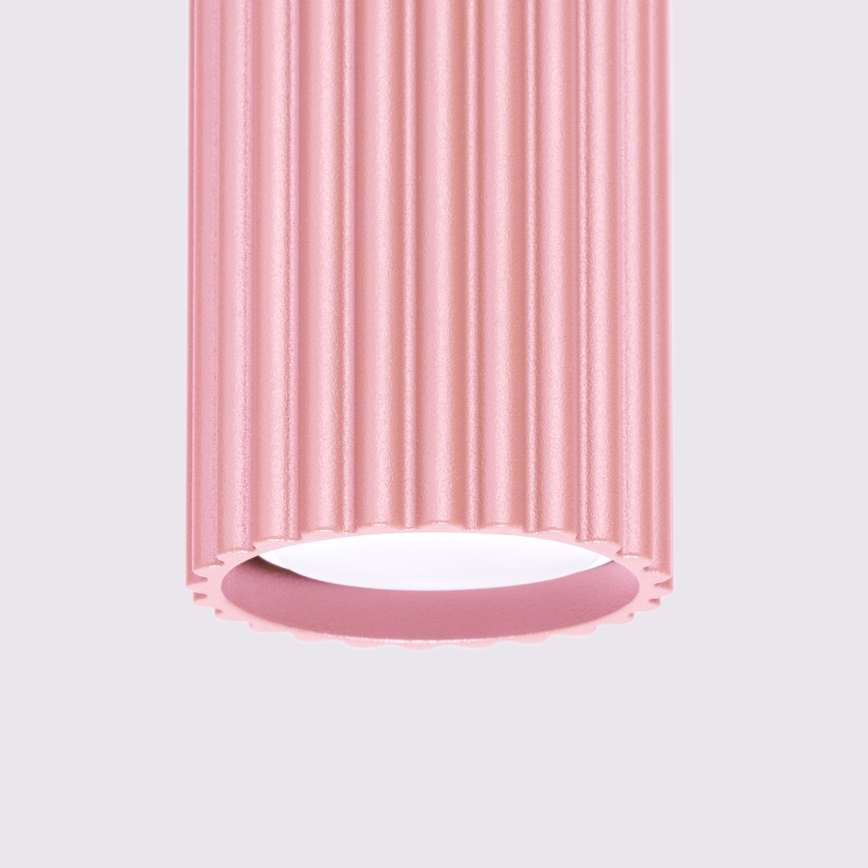 Brilagi - LED-kohdevalaisin CRESTO 1xGU10/10W/230V 10 cm vaaleanpunainen